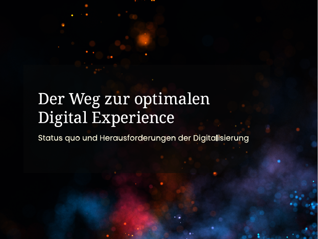 Titelblatt für Whitepaper "Der Weg zur optimalen Digital Experience" von atlantis dx
