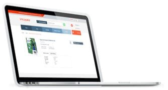 imcopex office supplies - Relaunch des B2B Shops Laptop mit geöffnetem Online-Shop