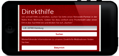 MICHAEL STICH STIFTUNG - Pro Bono Relaunch der Stiftungs-Website Handy mit geöffneter Website