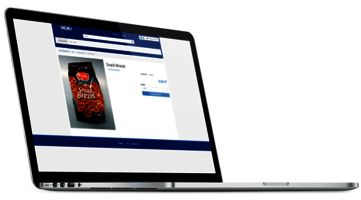 KGE GmbH - Gastronomieshop für Kliniken auf Basis von Shopware Laptop mit geöffnetem Online-Shop