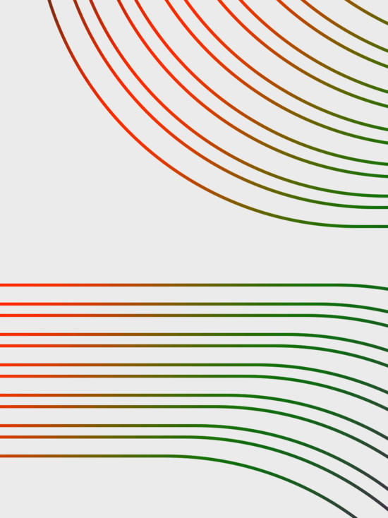 Grafik: Kurven aus bunten Linien auf hellgrauem Hintergrund