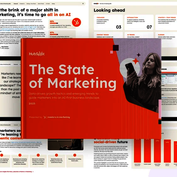 Titelblatt vom HubSpot Bericht "State of Marketing 2025"