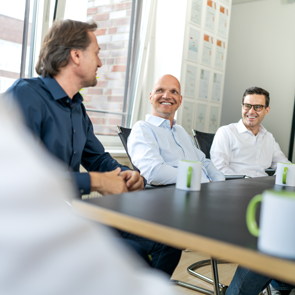 Photo: Division manager during a conversation at the conference table