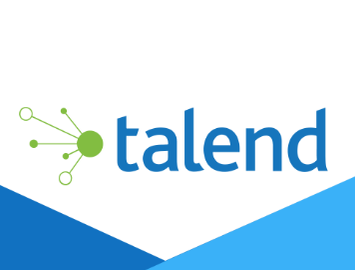 atlantis dx - Talend Gartner Leader Grafik: Logo von Talend mit grafischen Elementen